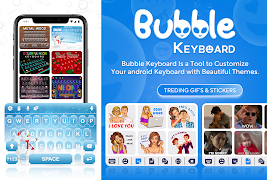 Bubble Keyboard - Neon LED постер