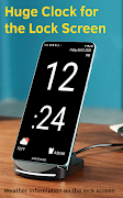 Huge Lock Screen Clock پوسٹر