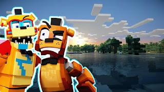 fnaf security breach minecraft poster