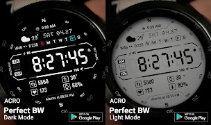 ACRO Perfect BW Watchface ภาพหน้าจอ 1