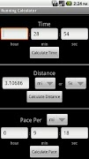 Running Calculator captura de pantalla 1