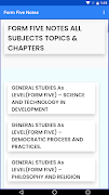 Form Five notes, All subjects Affiche