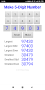 Make 5-digit Number 스크린샷 1