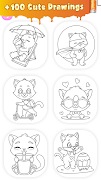 Cute Kitty Coloring Glitter screenshot 2