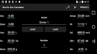 Woofer Box Calculator 截圖 2