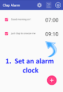 Clap Alarm Clock capture d'écran 1