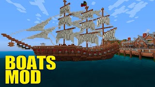 Boats Mod for Minecraft PE Ekran Görüntüsü 1