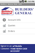 Builders' General Web Track captura de pantalla 1