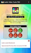 Audio Video Tools Pro स्क्रीनशॉट 1