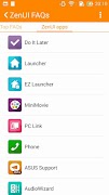 برنامه‌نما FAQ / ZenUI Help عکس از صفحه