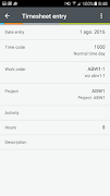 برنامه‌نما Unit4 Timesheets M4 عکس از صفحه