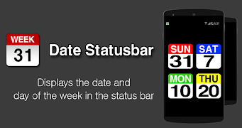 برنامه‌نما Date Statusbar عکس از صفحه