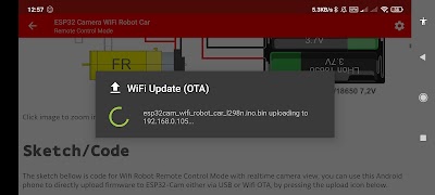 ESP32 Camera Wifi Robot Car imagem de tela 5