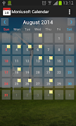 برنامه‌نما Moniusoft Calendar عکس از صفحه