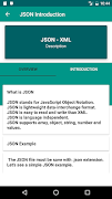برنامه‌نما JSON - XML Tutorial عکس از صفحه