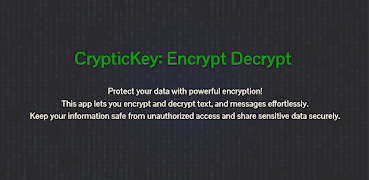 CrypticKey: Encrypt Decrypt poster