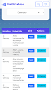 Universities Database スクリーンショット 2