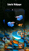 برنامه‌نما Fish On Screen 3D Wallpaper عکس از صفحه
