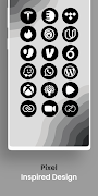 Android 14 Black - Icon Pack Ekran Görüntüsü 3