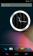 برنامه‌نما Silver Black Clock Widget عکس از صفحه