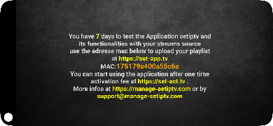 برنامه‌نما SETIPTV - SETSYSTEME PLAYER عکس از صفحه