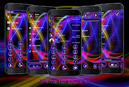 Dialer Theme Neon Abstract постер