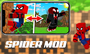 Minecraft Spider Man Mod PE पोस्टर