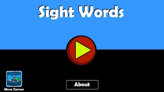 Sight Words - Reading Games 포스터