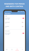 Period tracker  Cycle calendar اسکرین شاٹ 3