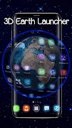 3D Galaxy Space Earth Theme اسکرین شاٹ 1
