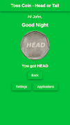 Toss Coin - Head or Tail poster