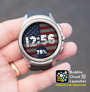 USA Flags watchface theme pack ảnh chụp màn hình 1