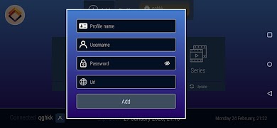 1 Schermata Xtream IPTV Player