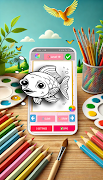 Fish Magic Coloring Ekran Görüntüsü 3