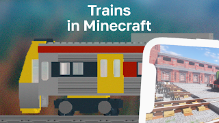 Poster Mod Train for mcpe