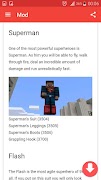 برنامه‌نما Mod Superhero for Minecraft pe عکس از صفحه