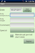 BasalBodyTemperature Rec Lite تصوير الشاشة 6