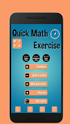 Quick Math Exercise الملصق