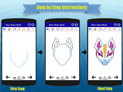 برنامهنما How to Draw Party Mask عکس از صفحه