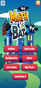 Math vs Bat: Fun Math Games Ekran Görüntüsü 2