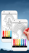 برنامه‌نما Rainbow Paint Coloring Book عکس از صفحه