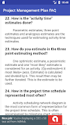 Project Management Plan FAQ 스크린샷 2