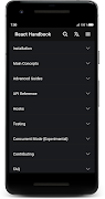 Offline React Handbook captura de pantalla 4
