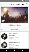 برنامه‌نما Cetus Tracker - A Warframe Uti عکس از صفحه