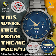 Watch Face Theme Bubble Cloud スクリーンショット 1