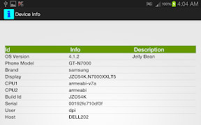 Mobile Device Information syot layar 1