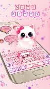 Cute Kitty 키보드 백그라운드 스크린샷 2