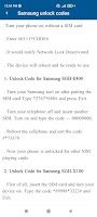 Samsung Unlock Code Guide syot layar 1
