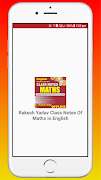Rakesh Yadav Class Notes of Ma ポスター