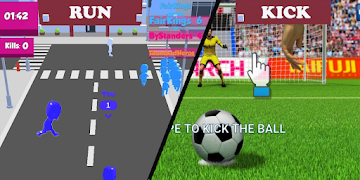 Soccer Battle - Kick and Run ảnh chụp màn hình 1